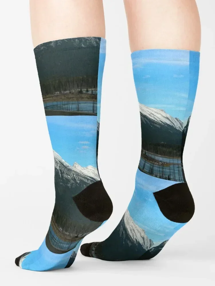 Зимние теплые носки Mt. Rundle in its Glory идея для подарка на День святого Валентина