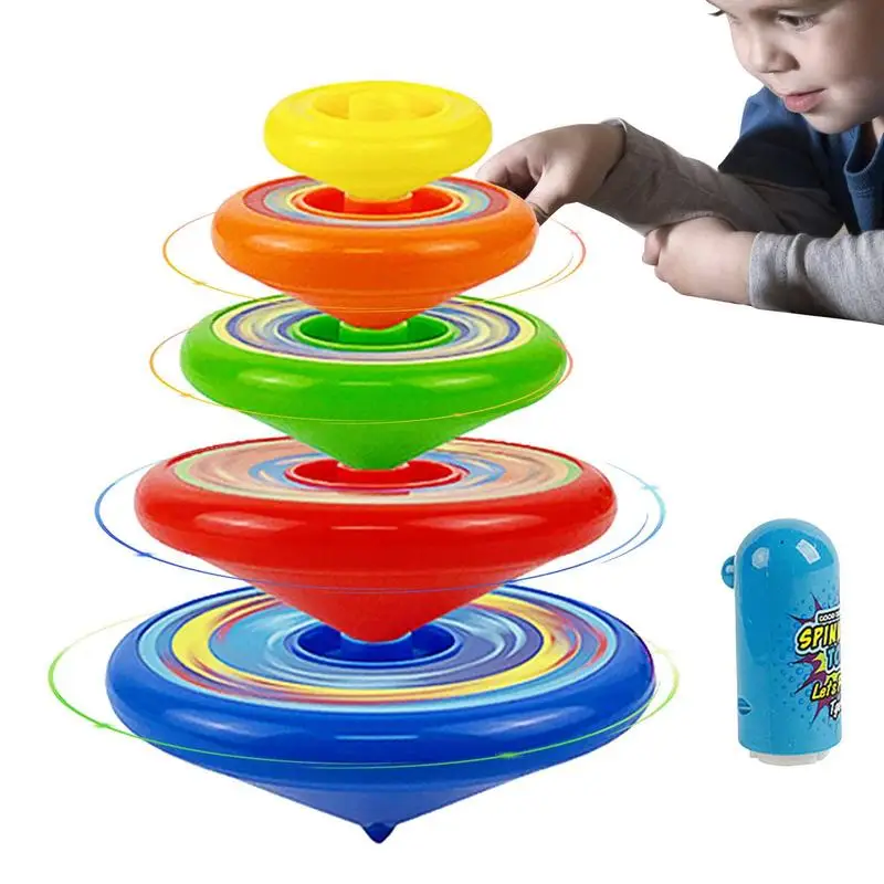 

Rotary Gyro Supper Spinning Ejector Game Long Lasting Spinning Top Folding Superimposed Gyro Color Gyro Battle Plate Toy