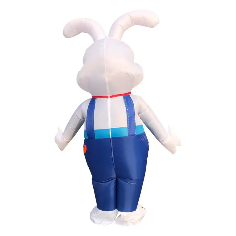 

1 Set Rabbit Inflatable Costume Leak-proof Waterproof Dirt-resistant Anti-Tear Foldable Rabbit Cosplay Suit for Party