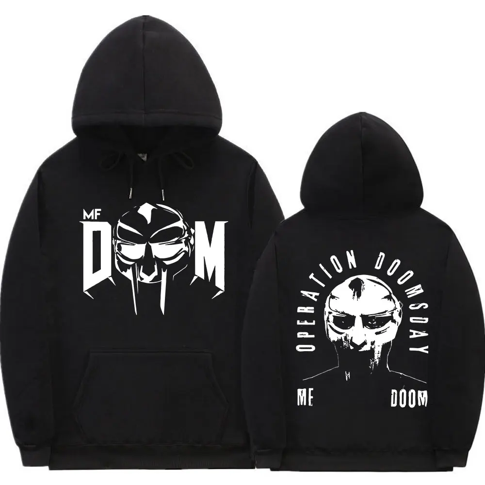 

Rapper Mf Doom Hoodie Madlib Madvillain Masked Man Double-sided Print Hoodies Men Vintage Hooded Sweatshirts Hip Hop Streetwear