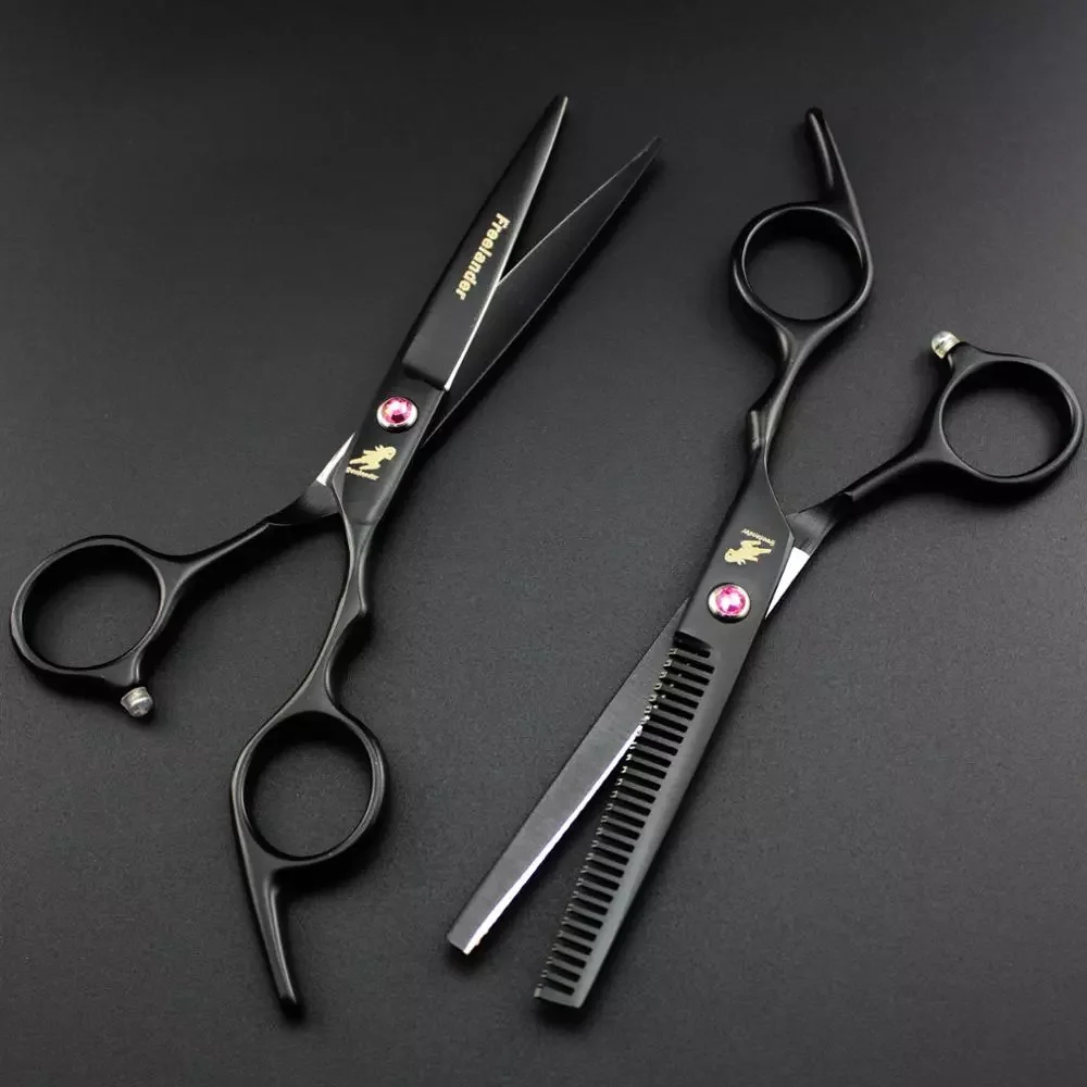 

Япония 6,0 Профессиональные Парикмахерские ножницы для стрижки волос набор триммеров для волос ножницы для стрижки филировки ножницы машин...