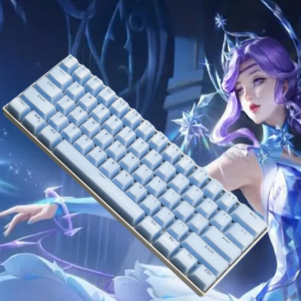 

ABS Ice Crystal Keycaps Blue 116 Key Cap OEM For Mechanical Keyboard Cute Character Transparency DYE-SUB With Cherry MX Switch