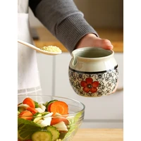 japanese kitchen ceramic seasoning cans containers household hand painted spoon sauce chili oil can restaurant desk decoration