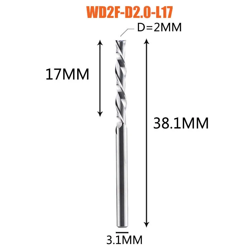 

Dreanique 1 шт. вниз, 2 канавки WD2F Твердосплавная фреза 3,175 4 6 8 10 12 мм Спиральная концевая фреза по дереву МДФ