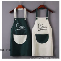womens household kitchen apron mens kitchen apron wipeable waterproof and oil proof cleaning tools female baking accessories