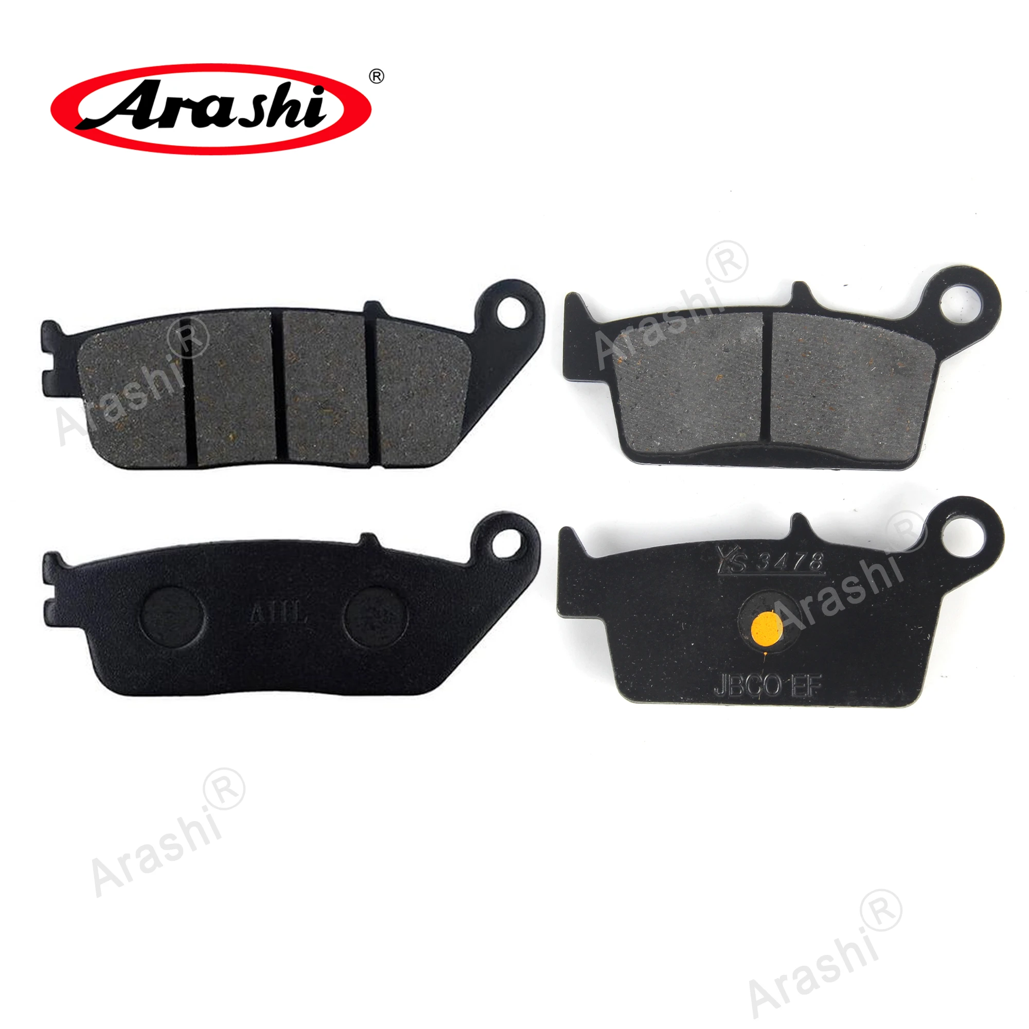 Фото Органические передние и задние тормозные колодки Arashi для HONDA XR400M Supermotard 2006 2007 2008, дисковые колодки для мотоциклов XR 400 M №1