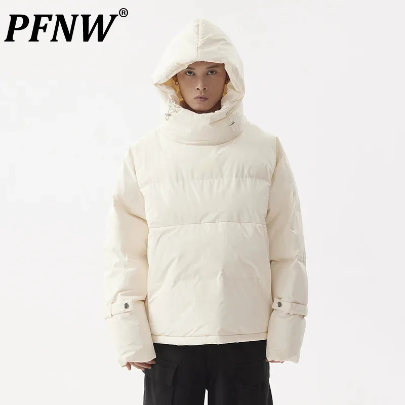 PFNW Американское винтажное толстое теплое съемное хлопковое пальто с капюшоном