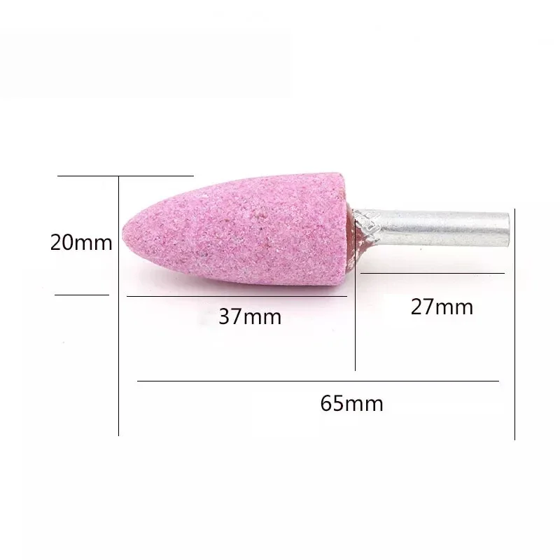 16/20/25/30/40 мм пуля/цилиндр/Т-образный керамический камень для полировки шлифования для вращающегося инструмента Dremel, шлифовальный станок с хвостовиком 6 мм