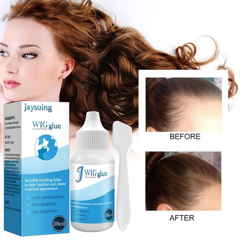 

38ml Waterproof Glue For Hair Wig Glue For Lace Front Wig/Toupee/Closure/Hair Extension And Remover Super Bonding Adhesive Glue