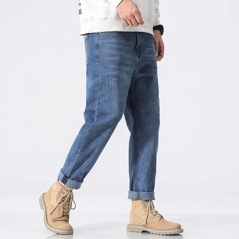 Nice New Fashion Jeans Men Pants Casual Cotton Denim Trousers  Casual Solid Color Denim Pencil Pants Straight Jeans Men