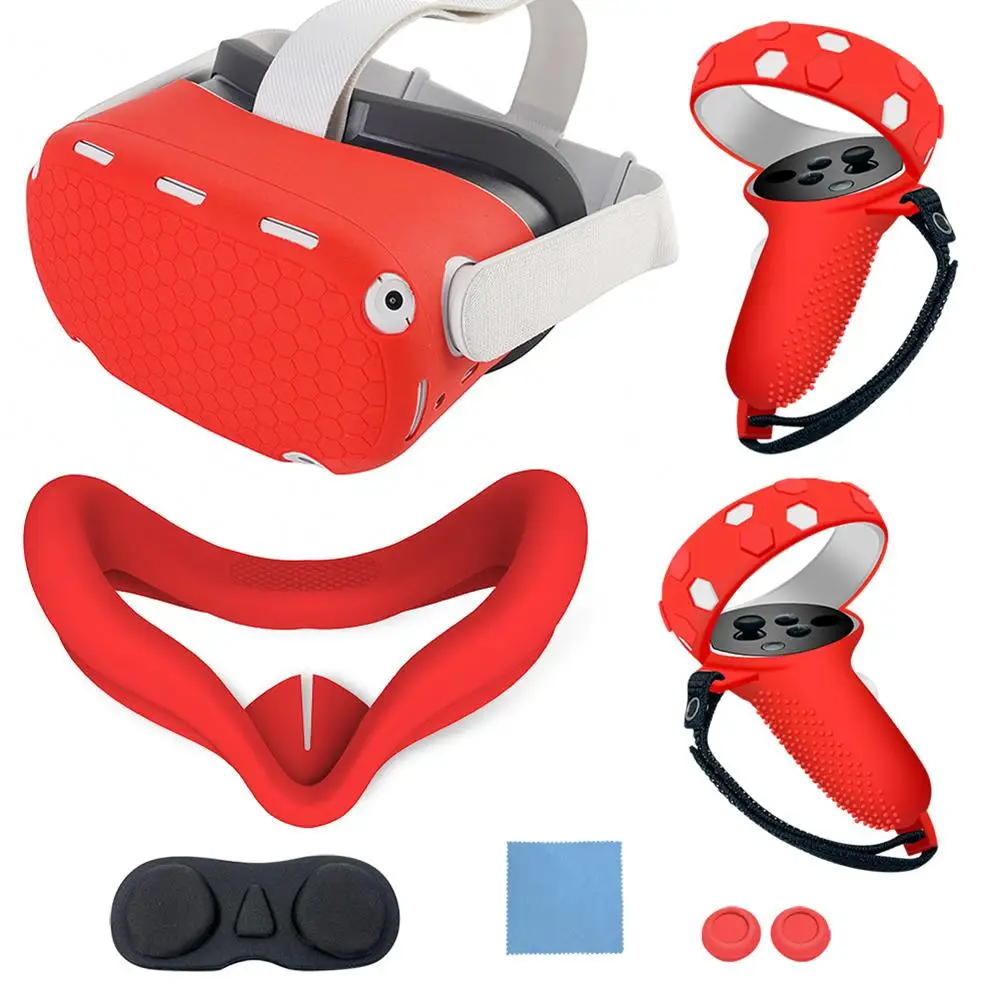 

Комплект защитных чехлов Vr, нескользящий Силиконовый чехол с ручкой, совместимый с аксессуарами Oculus вопросы 2 Vr