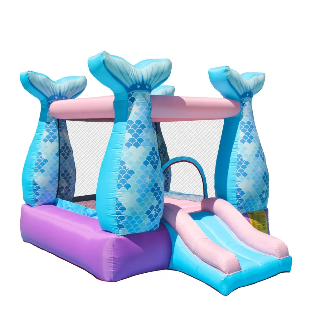 Лидер продаж дизайн русалки прыгающий домик небольшой бытовой надувной замок