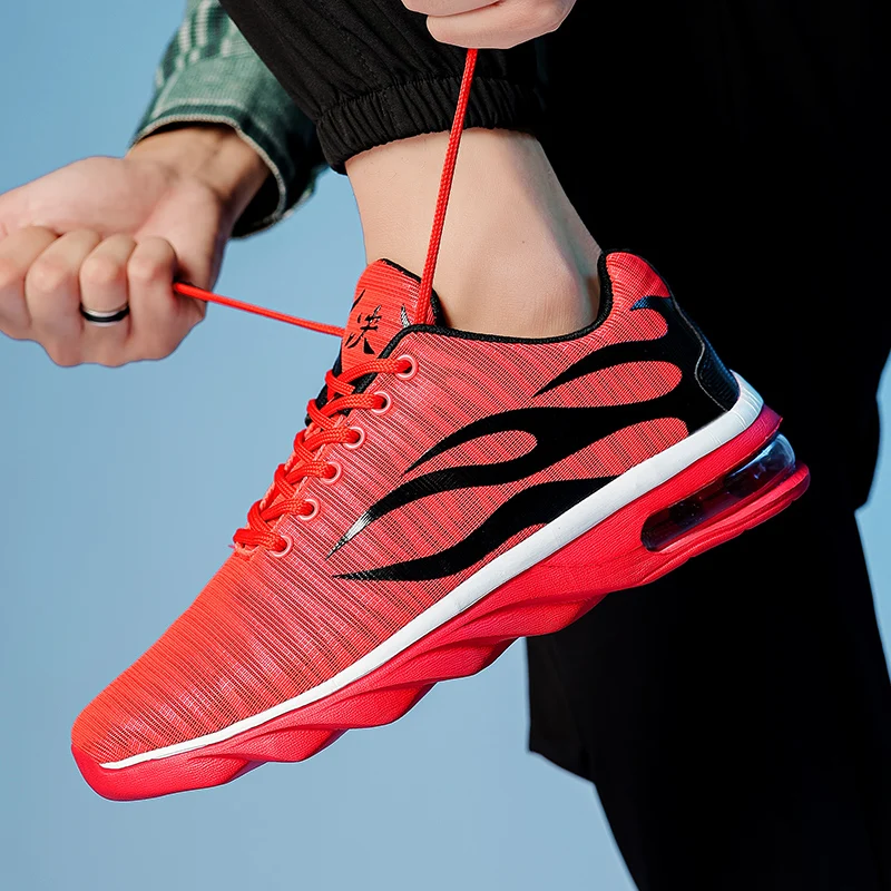 

Дизайнерские брендовые дышащие мужские кроссовки для бега на воздушной подушке, повседневные осенние мужские сетчатые спортивные теннисные мужские кроссовки, мягкая модная обувь для мужчин