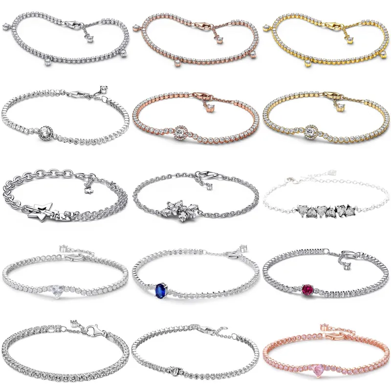 

New 2023 100% 925 Sterling Silver Jewellry Bracelet Wholesale DIY Designer Original Handmade Personalized Luxury Jewelry Women