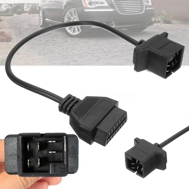 

Car 6 Pin OBD1 to OBD2 Diagnostic Tool Adapter Cable Scan Code Reader Connector For Chrysler Jeep Dodge Vehicles Accessories