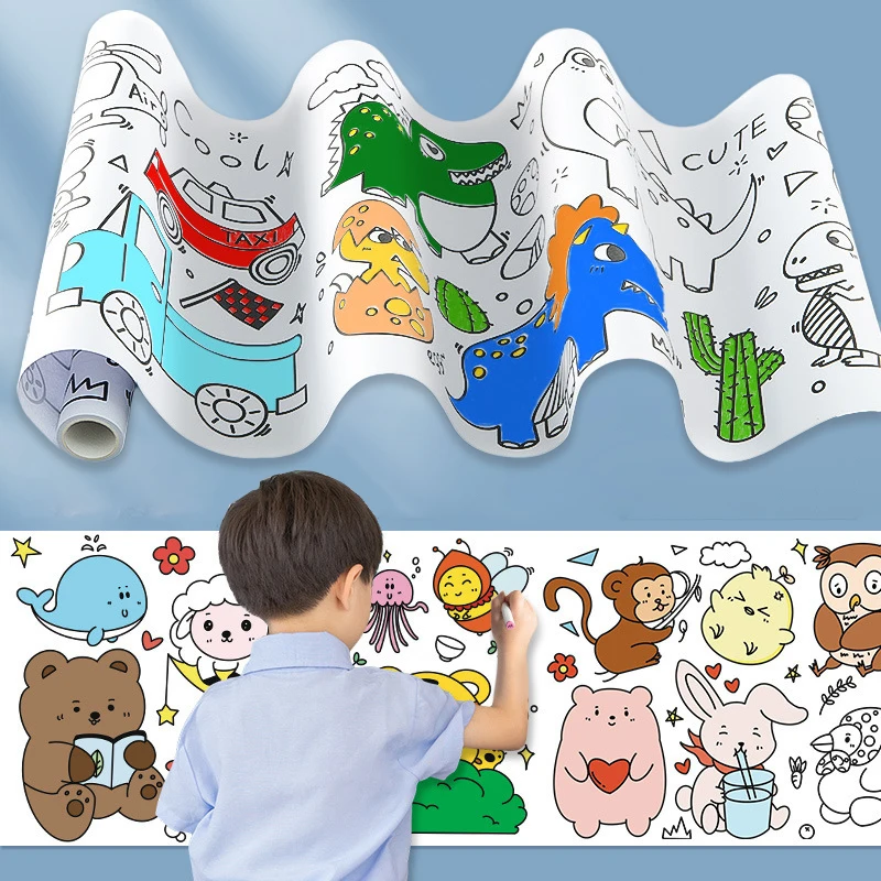 

Рулон цветной клейкой бумаги для детского рисования, для творчества, для раннего развития образовательных игрушек