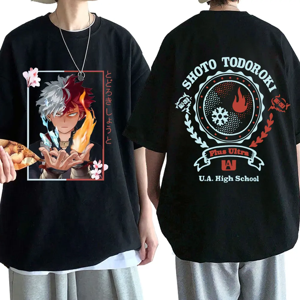 

Anime My Hero Academia T-Shirt Todoroki Shoto Boku No Hr Akademia T Shirt Men Casual Short Sleeves T-shirts Harajuku Streetwear