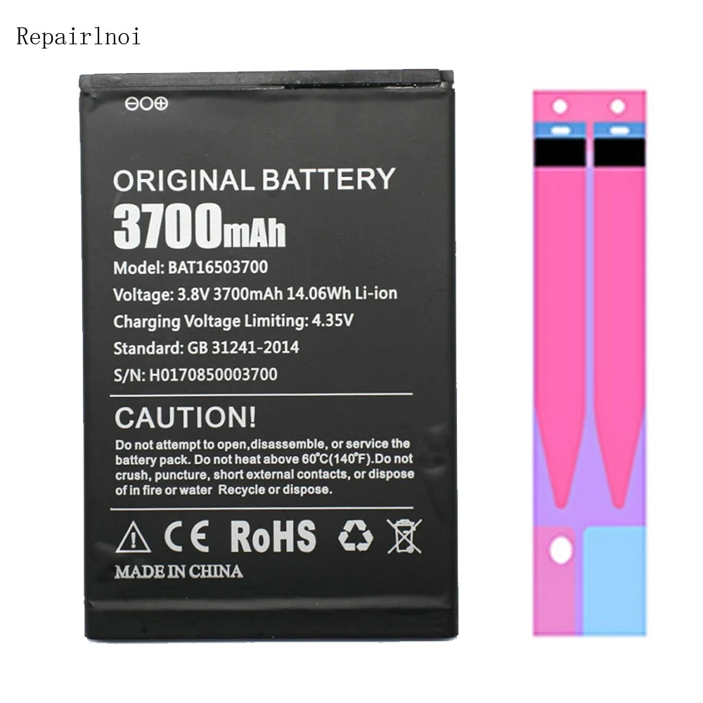 

Original New Battery For Doogee X7 Pro Battery 3700mAh Polymer Li-ion Batteries For Doogee X7 X7S BAT16503700