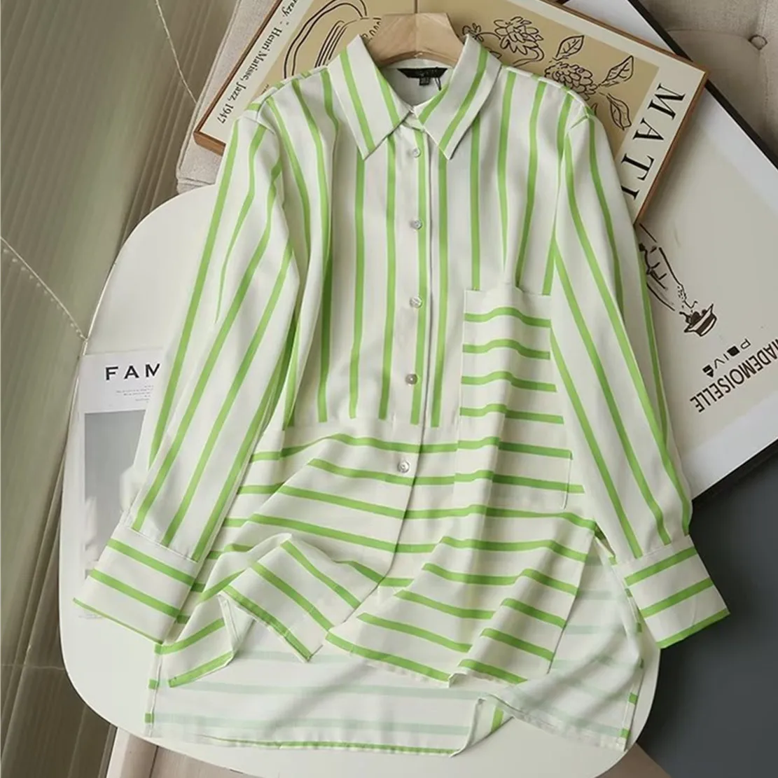 

Maxdutti Indie Folk Splicing Patchwork Pockets Boyfriend Loose Linen Blouse Shirt Casual Long Sleeve Autumn Blouse Women