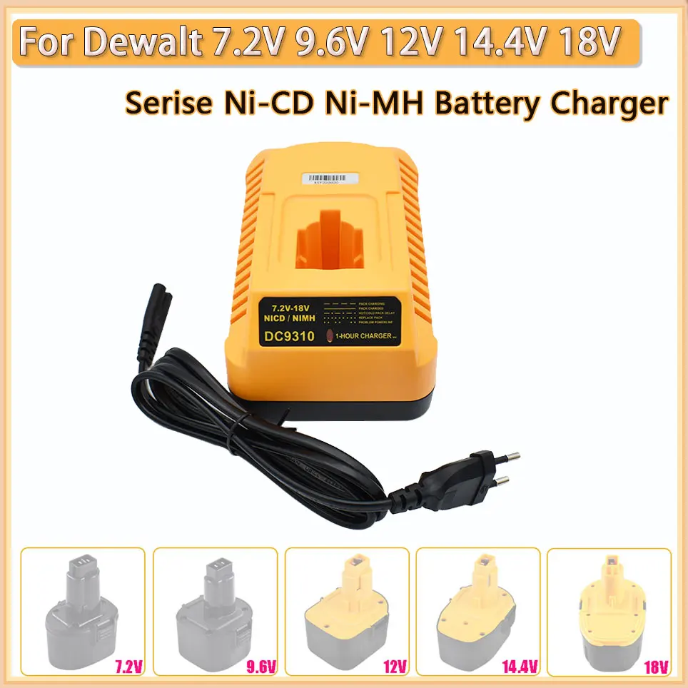 

DC9310 Nicd & Nimh Battery Charger Source Converter Replacement For Dewalt 7.2V-18V DW9057 DC9071 DC9091 DC9096 Batteia Tools