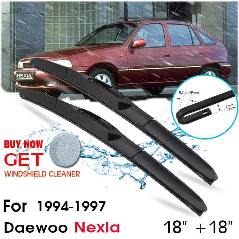

Автомобильные стеклоочистители лобовое стекло резиновые силиконовые сменные Дворники для Daewoo Nexia 1994-1997 LHD/RHD 18 "+ 18" автомобильные аксессуары