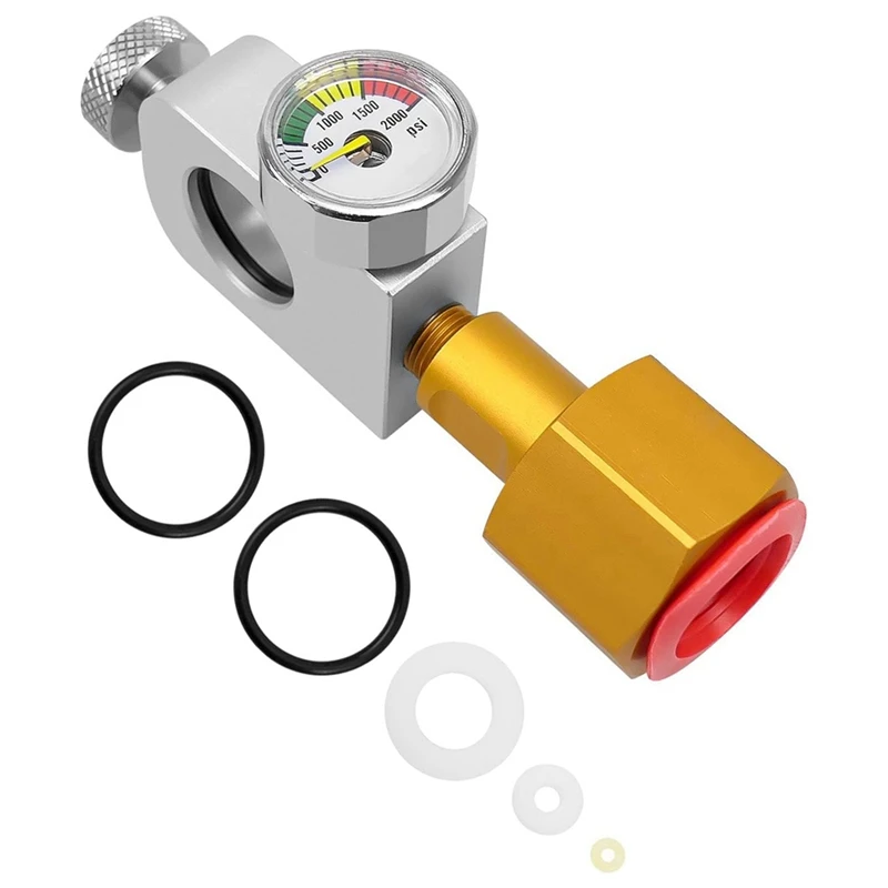 

Soda Refill Adapter Fit For DUO Terra Art Soda CO2 Cylinder,With Pressure Gauge For Filling Soda CO2 Exchange Carbonator