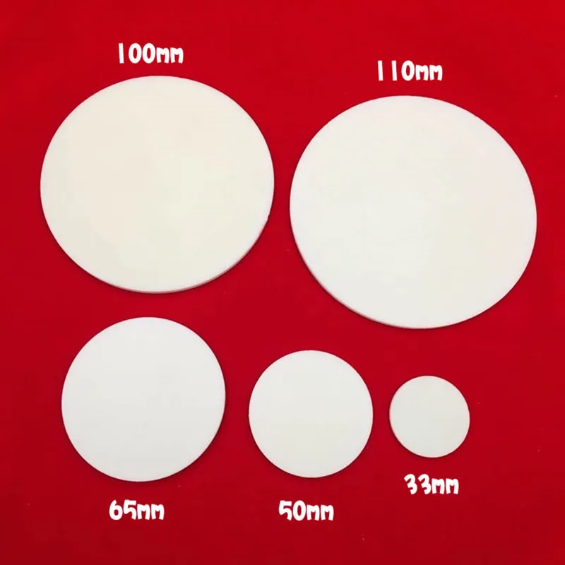 Alumina Corundum Round Plate Corundum crucible lid  Diameter 21/33/50/55/65/100/110mm Corundum Backing Plate