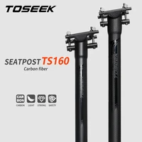 toseek carbon seatpost offset 0mm mtb retractable canoe 27 230 831 6 seat post super light 170g length 400mm bicycle seat