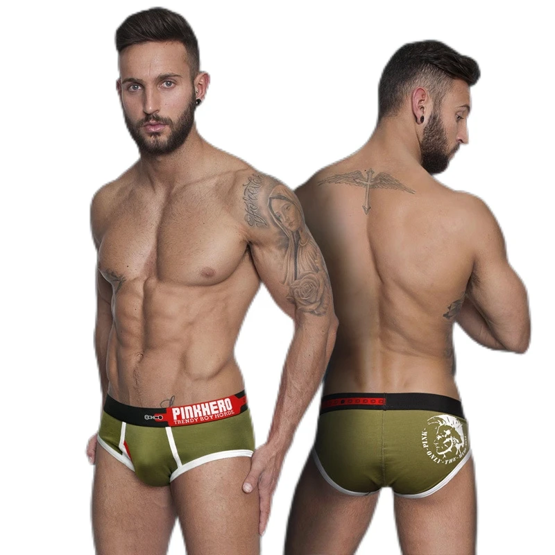

HaleyChan 1Pc Men's Fashion Print Briefs Cotton Mens Sexy Underwear Breathable Mens Lingerie Comfortable Panties Men Underpants