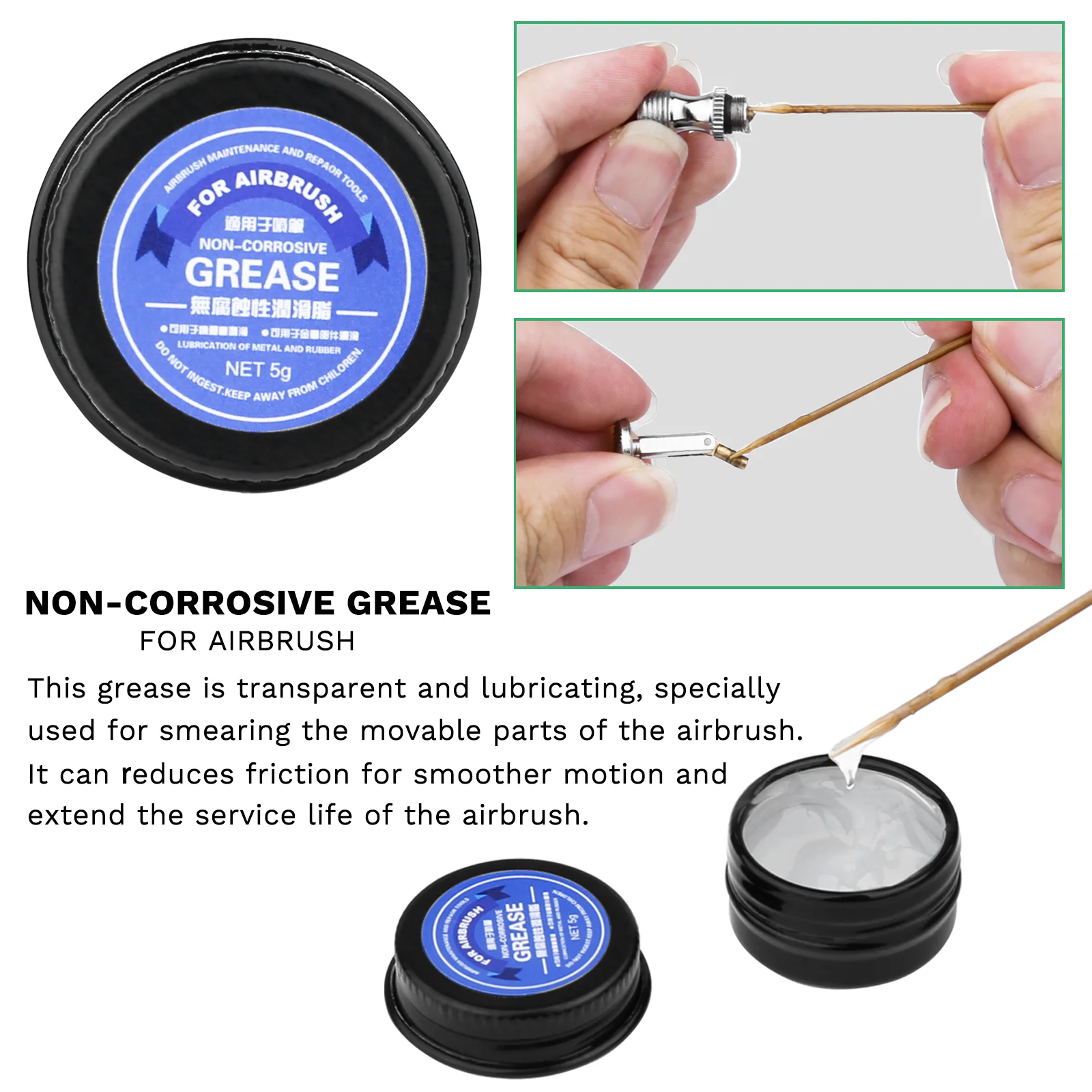 Набор Для Ремонта И Обслуживания Аэрографа 8-в-1 Аксессуаров Чистящего Средства