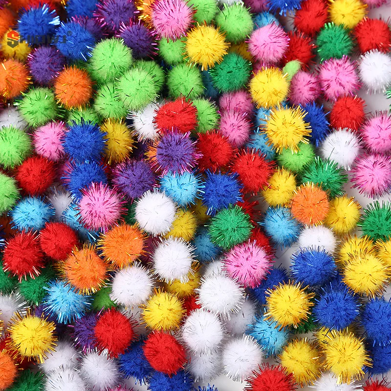200 шт./партия разноцветные пушистые Помпоны-шарики