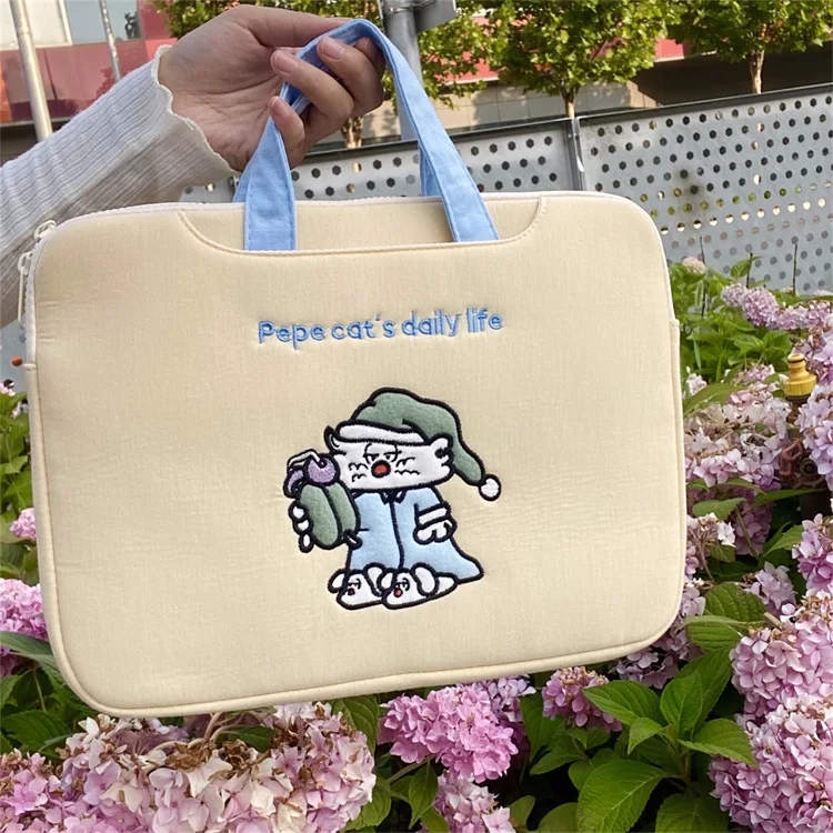 Cute Cat Pattern 11-15.6inch Laptop Tablet Storage Liner Bag
