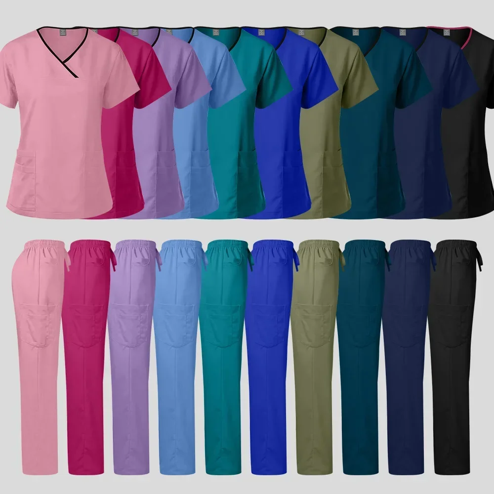 Модные медицинские скрабы для женщин униформа больниц врачей одежда аксессуары