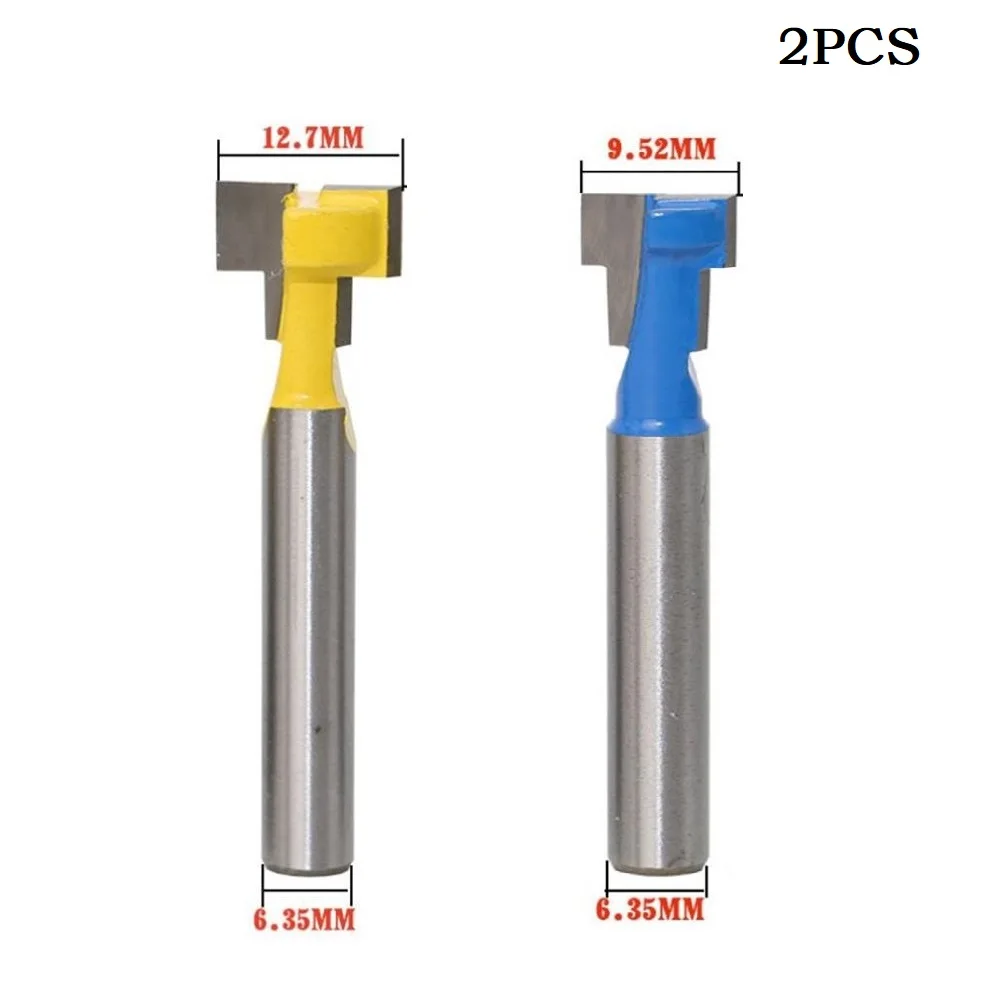 

2pcs 12.7/9.52MM Woodworking Cutter Shank 1/4inch For Slotted Wood Screw Holes Portable Desktop Engraving Machine Power Tools