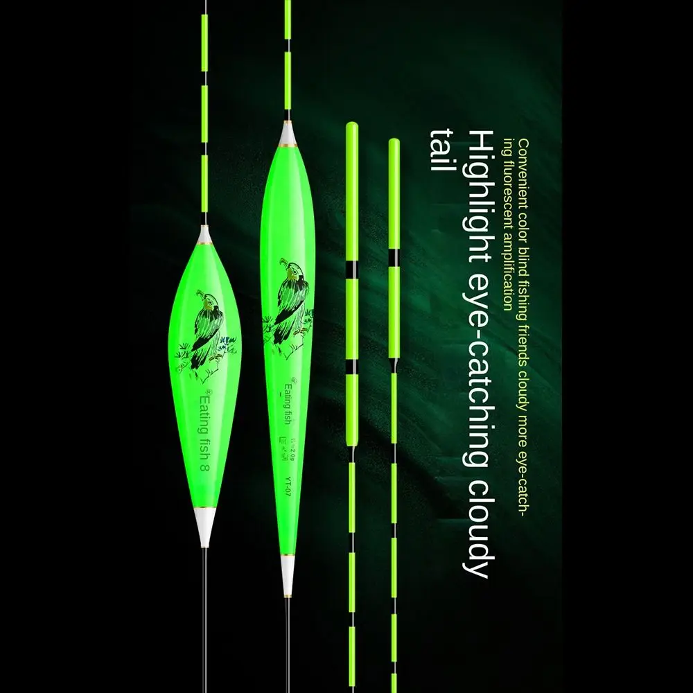 

Eye-catching triangle tail Rocky Fishing Lure Float Slip Drift Tube Indicator Floats Bobbers sensitive Green Light Stick Floats
