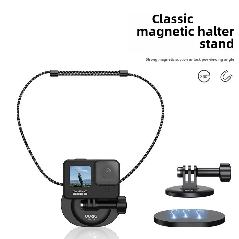 Крепление для Gopro шейный кронштейн спортивная камера Dji UURIG BH14 с лямкой на шее