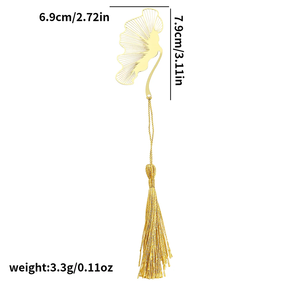 Цветочные металлические закладки с золотыми кисточками подходят для любителей