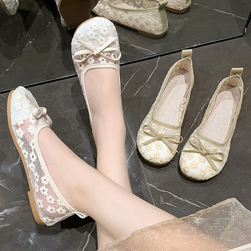 

Moccasin Shoes Slip-on Tennis Female Elegant Casual Sneaker Dress Flats Women Bow-Knot Round Toe Moccasins Slip On Breathable Su
