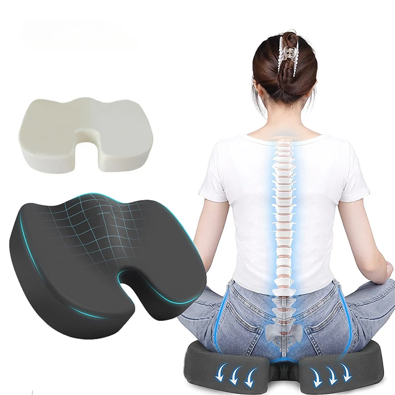 

Travel Breathable Seat Cushion Orthopedic Memory Foam U Massage Chair Pad Body Shaping