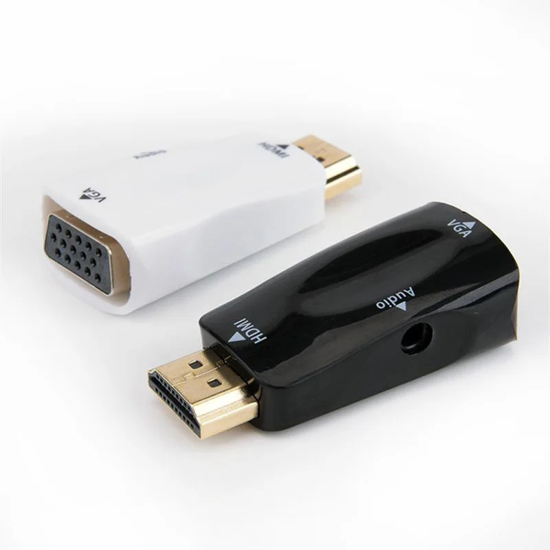 

Адаптер 50 шт./лот штекер-гнездо HDMI-VGA, HD 1080P Аудио для ПК, ноутбука, ТВ-приставки, компьютера, дисплея, проектора HD HDMI-VGA