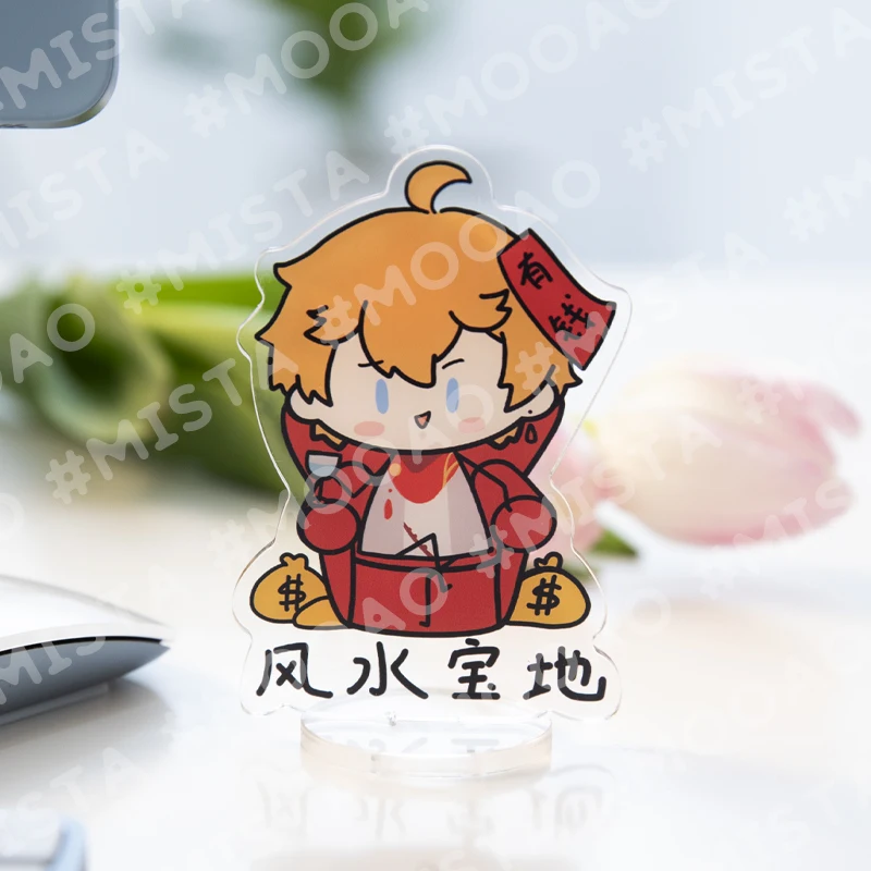 

Anime Genshin Impact Kaedehara Kazuha Tartaglia Zhongli Funny Acrylic Stand Figure Model Plate Q Versions Tabletop Decor Gifts