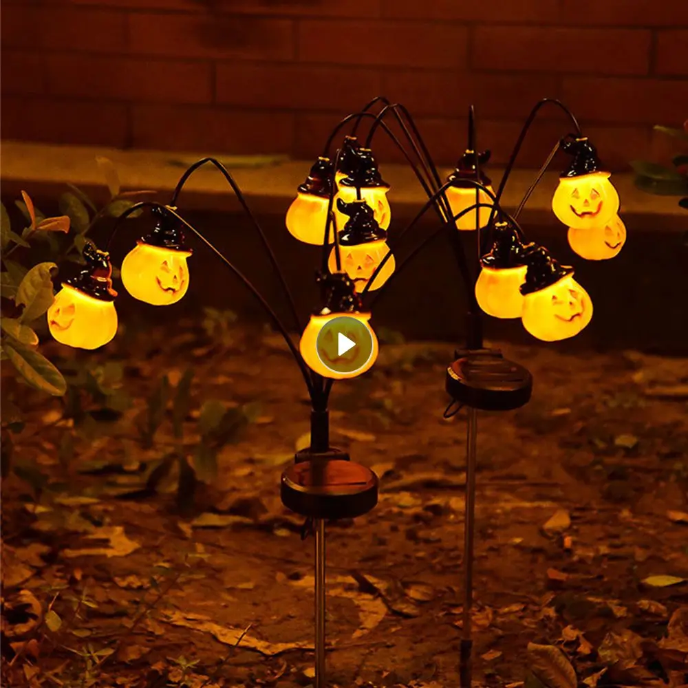 

Ландшафтные светильники на Хэллоуин, декоративные, страшные, прочные, энергосберегающие, с зарядкой от солнечной батареи, украшения на Хэллоуин, на солнечной батарее