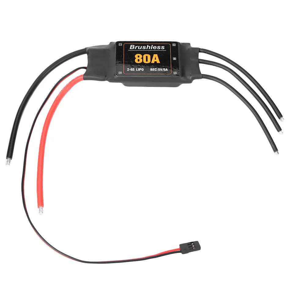 

80A ESC BEC 2-6S Lipo Speed Controller with UBEC for RC Airplanes Helicopter