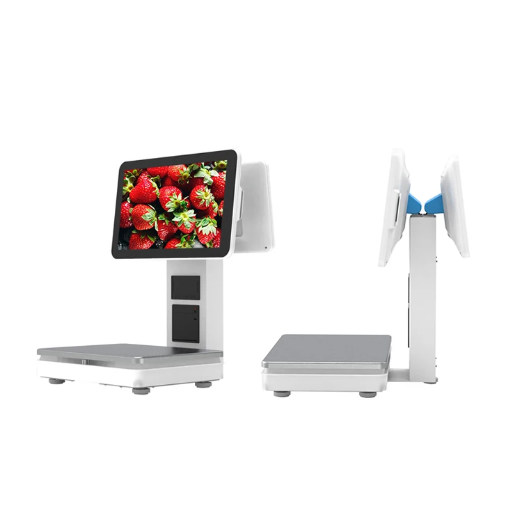 

Hot New Products Android 15.6 Inch Dual Touch Screen Systems Cashier Weighing