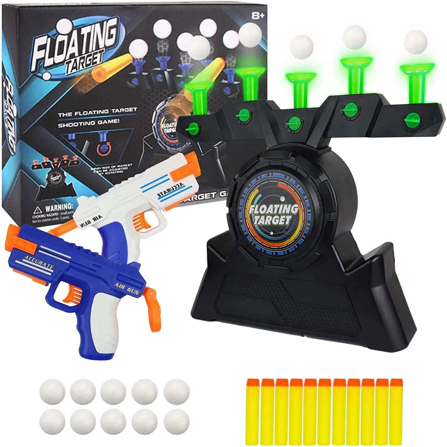 

Hover Shooting Games Toy for Kids Compatible Floating Ball Targets with Soft Foam Bullets Cool Birthday Gift Toys for Boys Girls