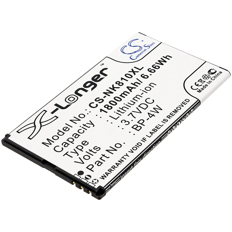 

1800mAh BP-4W Battery for Nokia Lumia 810 Lumia 822