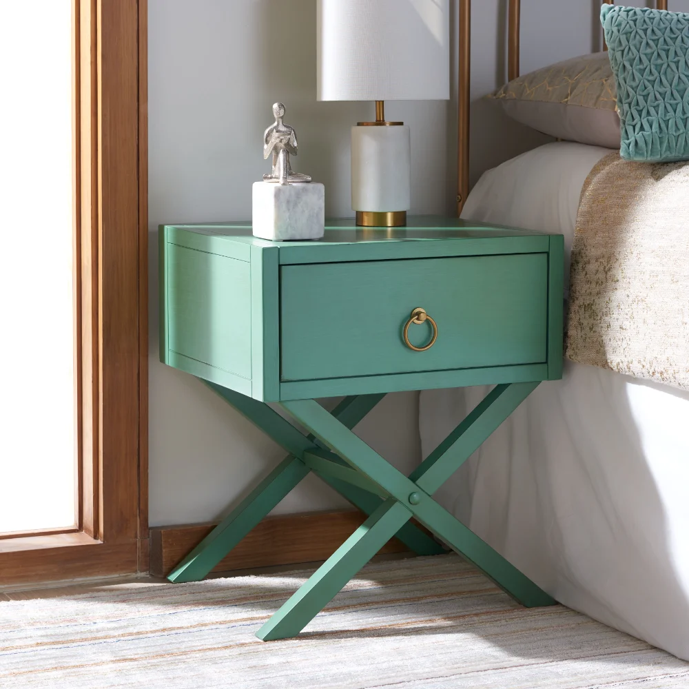 

Odilia 1-Drawer Nightstand Turquoise