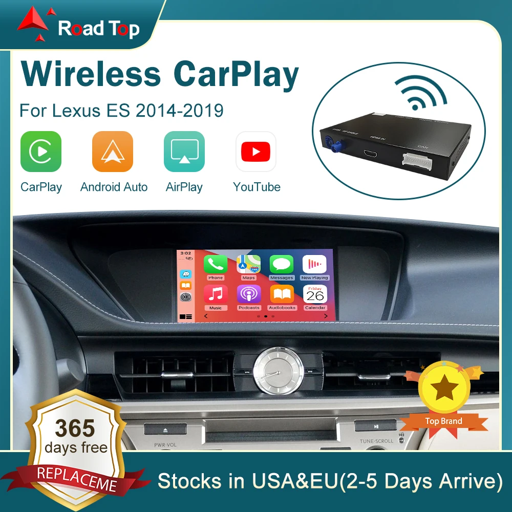 

Wireless CarPlay for Lexus ES 2014-2019, with Android Auto Mirror Link AirPlay Car Play Functions