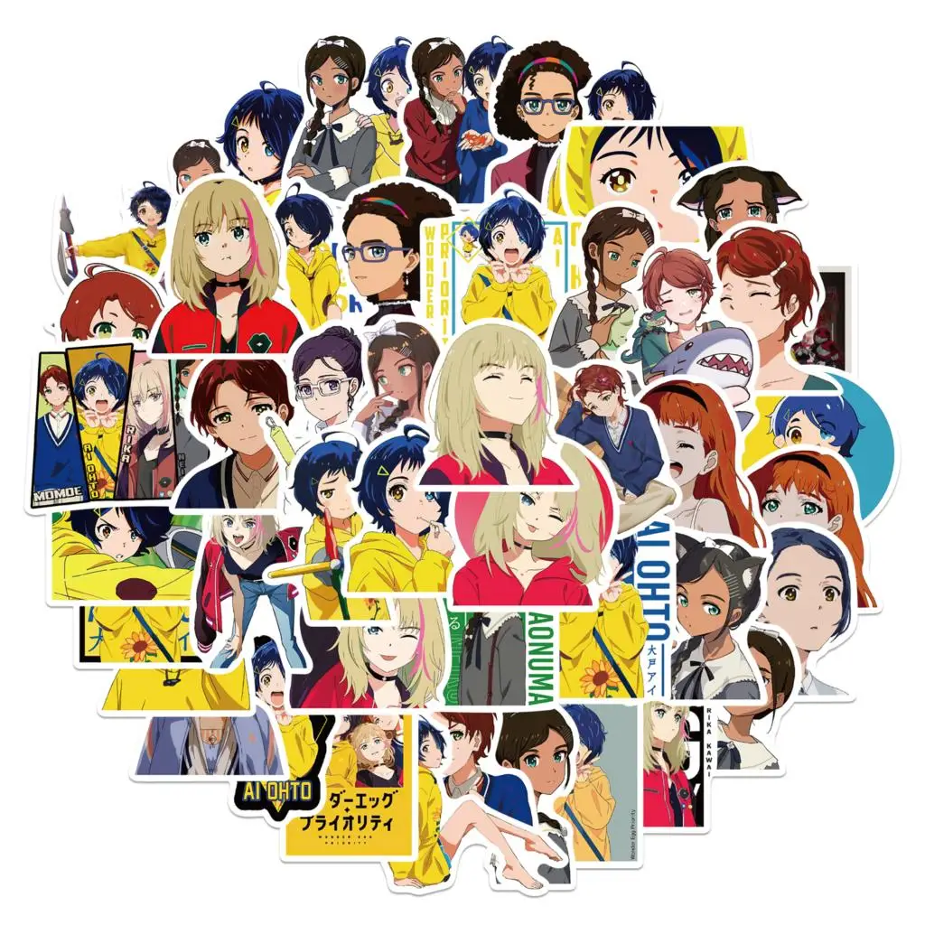 

25/50PCS Anime WONDER EGG PRIORITY Ohto Ai Cartoon Stickers Aesthetic Decals Toy Luggage Laptop Phone DIY Waterproof Sticker