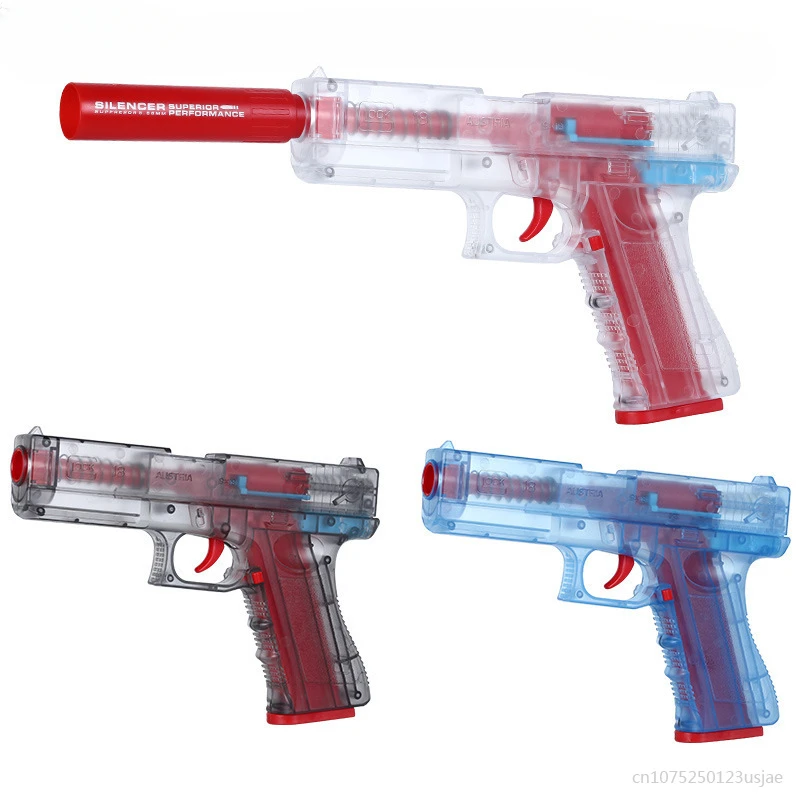 

Pistol Toy Gun Frosted Clear Launcher Soft Bullet Pistol G17 Usp Colt Pistol Kids Adult Outdoor Game Boy Birthday Gift 2023 New